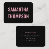 Modernes Chic Rosa und Weiß Beruflich Visitenkarte (Vorne/Hinten)