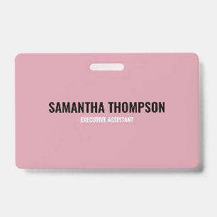 Modernes Chic Rosa, Weiß und Schwarz Ausweis