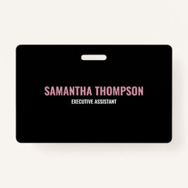 Modernes Chic Rosa, Weiß und Schwarz Ausweis