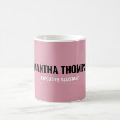 Modernes Chic Rosa, Weiß und Schwarz Kaffeetasse (Mittel)