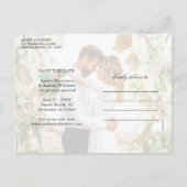 Modernes Chic Save the Date Foto Ankündigungspostkarte (Rückseite)