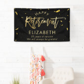 Modernes Chic Script Elegante Goldenes Glück Ruhes Banner (Insitu)