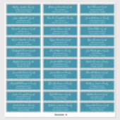 Modernes Chic Script für die Hochzeitsgäste Aufkleber (Blatt)