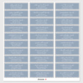 Modernes Chic Script für die Hochzeitsgäste Aufkleber (Blatt)