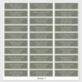 Modernes Chic Script für die Hochzeitsgäste Aufkleber (Blatt)