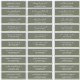 Modernes Chic Script für die Hochzeitsgäste Aufkleber