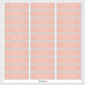 Modernes Chic Script für die Hochzeitsgäste Aufkleber (Blatt)