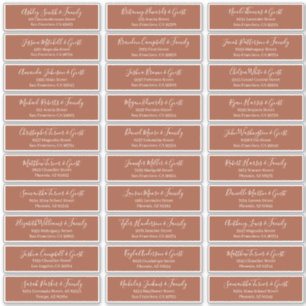 Modernes Chic Script für die Hochzeitsgäste Aufkleber