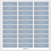 Modernes Chic Script für die Hochzeitsgäste Aufkleber (Blatt)