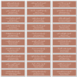 Modernes Chic Script für die Hochzeitsgäste Aufkleber