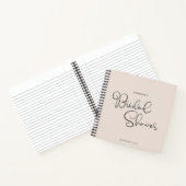 Modernes Chic Script Niedlich Brautparty Gast Notizblock (Innenseite)