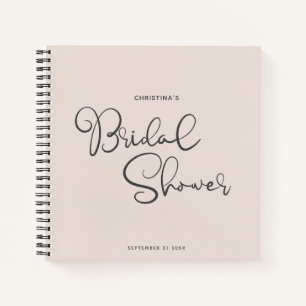 Modernes Chic Script Niedlich Brautparty Gast Notizblock