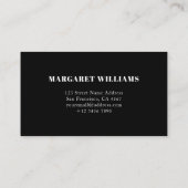 Modernes Chic Simple Monogram Freelance Beruflich Visitenkarte (Rückseite)