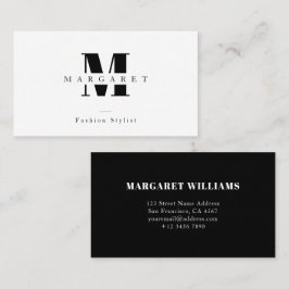 Modernes Chic Simple Monogram Freelance Beruflich Visitenkarte