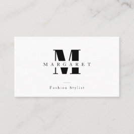Modernes Chic Simple Monogram Freelance Beruflich Visitenkarte