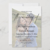 Modernes Chic-Skript für 2 Fotos Hochzeit Einladung (Vorderseite)