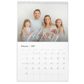 Modernes Chic-Skript ZURÜCK FARBE 12 Foto Kalender (Feb 2027)