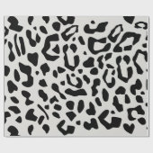 Modernes Chic Snow Leopard Tierdruckmuster Geschenkpapier (Flach)