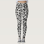 Modernes Chic Snow Leopard Tierdruckmuster Leggings (Vorderseite)