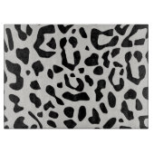 Modernes Chic Snow Leopard Tierdruckmuster Schneidebrett (Vorderseite)