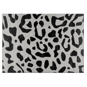Modernes Chic Snow Leopard Tierdruckmuster Schneidebrett