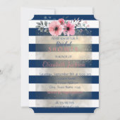 Modernes Chic Strip Blume Brautparty Einladung (Vorderseite)