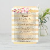 Modernes Chic Strip Blume Brautparty Einladung (Stehend Vorderseite)