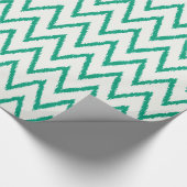 Modernes, chic-strukturiertes, grünes Farbmuster Z Geschenkpapier (Ecke)