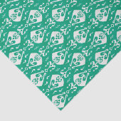 Modernes Chic strukturiertes grünes ikat Stammes- Seidenpapier (Ausschnitt)