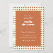 Modernes Chic Terracotta Dots Brautparty Einladung (Vorderseite)