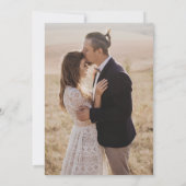 Modernes Chic Terracotta Rost Foto Zurück Hochzeit Einladung (Rückseite)