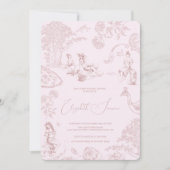 Modernes Chic Toile de Jouy Picnic Brautparty Einladung (Vorderseite)