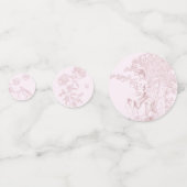 Modernes Chic Toile de Jouy Picnic Brautparty Konfetti (Rückseiten)