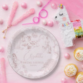 Modernes Chic Toile de Jouy Picnic Brautparty Pappteller (Party)