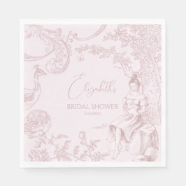 Modernes Chic Toile de Jouy Picnic Brautparty Serviette