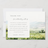 Modernes Chic Watercolor Weinroute Mendrisiotto Dankeskarte (Vorderseite)