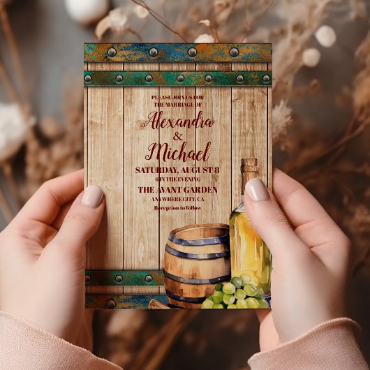 Modernes Chic Watercolor Weinroute Mendrisiotto Einladung