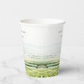 Modernes Chic Watercolor Weinroute Mendrisiotto Pappbecher (Rechts)