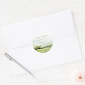 Modernes Chic Watercolor Weinroute Mendrisiotto Runder Aufkleber (Umschlag)