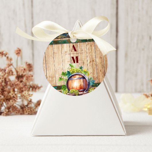 Modernes Chic Watercolor Weinroute Mendrisiotto Runder Aufkleber