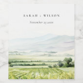 Modernes Chic Watercolor Weinroute Mendrisiotto Weinetikett (Einzelnes Label)