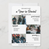 Modernes Chic Weihnachtsjahr im Überblick Feiertagskarte (Rückseite)