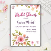 Modernes Chic-Wildblume-Brautparty Einladung