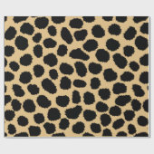 Modernes Chic Wildlife Cheetah Animal Print Muster Geschenkpapier (Flach)