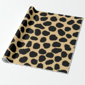 Modernes Chic Wildlife Cheetah Animal Print Muster Geschenkpapier (Ungerollt)