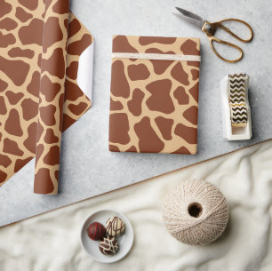 Modernes Chic Wildlife Giraffe Tierdruckmuster Geschenkpapier