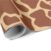 Modernes Chic Wildlife Giraffe Tierdruckmuster Geschenkpapier (Rolleneckpunkt)