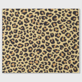 Modernes Chic Wildlife Leopard Tierdruckmuster Geschenkpapier (Flach)
