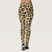 Modernes Chic Wildlife Leopard Tierdruckmuster Leggings (Rückseite)
