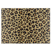 Modernes Chic Wildlife Leopard Tierdruckmuster Schneidebrett (Vorderseite)